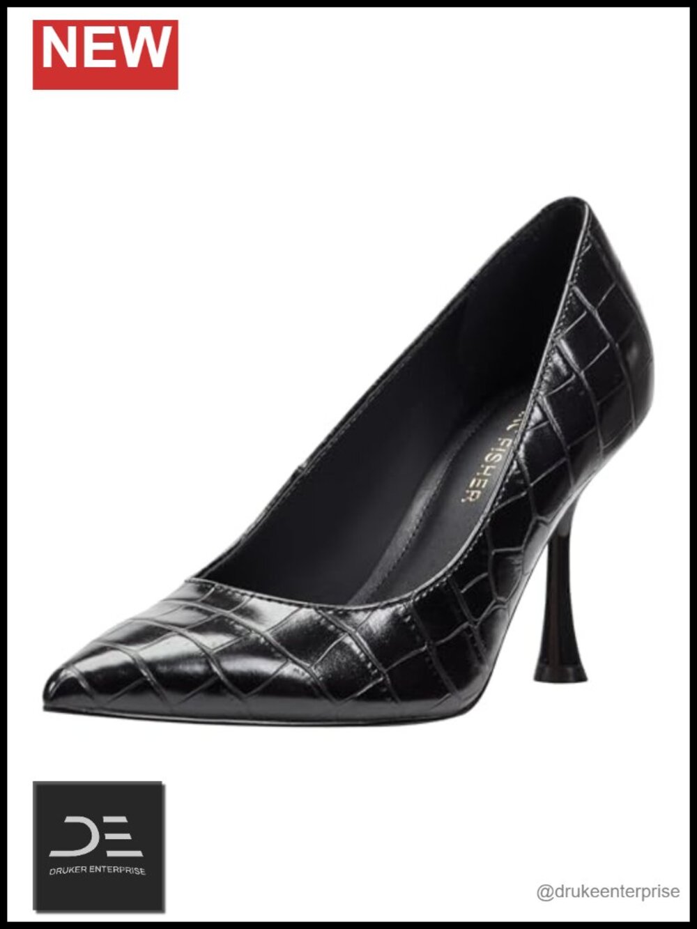Marc Fisher Santal Dress Pumps Pointy Toe Slip-On Faux Leather Heels